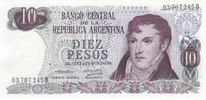 Argentinien p295-1  10 Pesos 1973